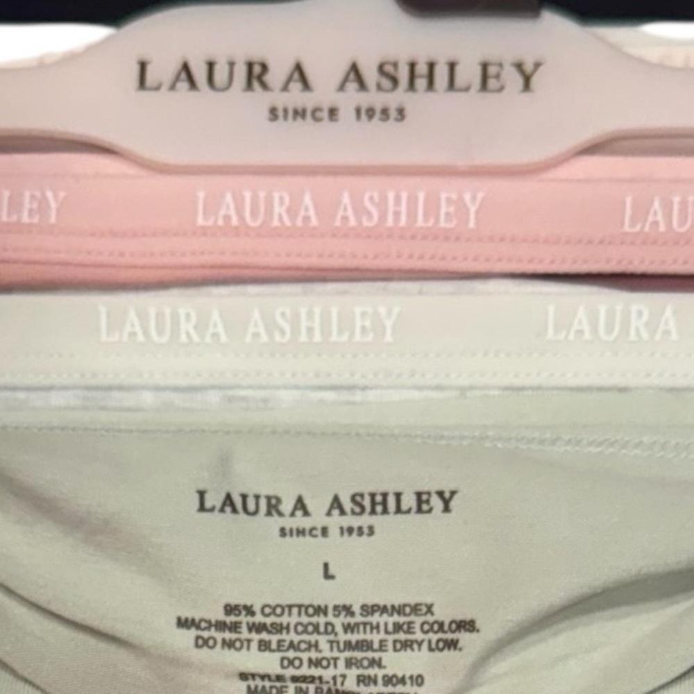 LAURA ASHLEY 5 Pack Panties Cotton Spandex Tag Free Pastel Neutral NWT Large - Picture 4 of 13